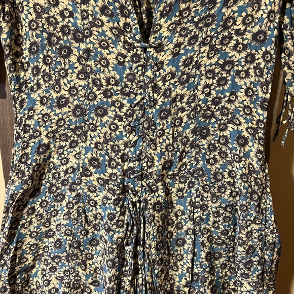 Free People Blue Floral Mini Dress - Picture 9 of 10